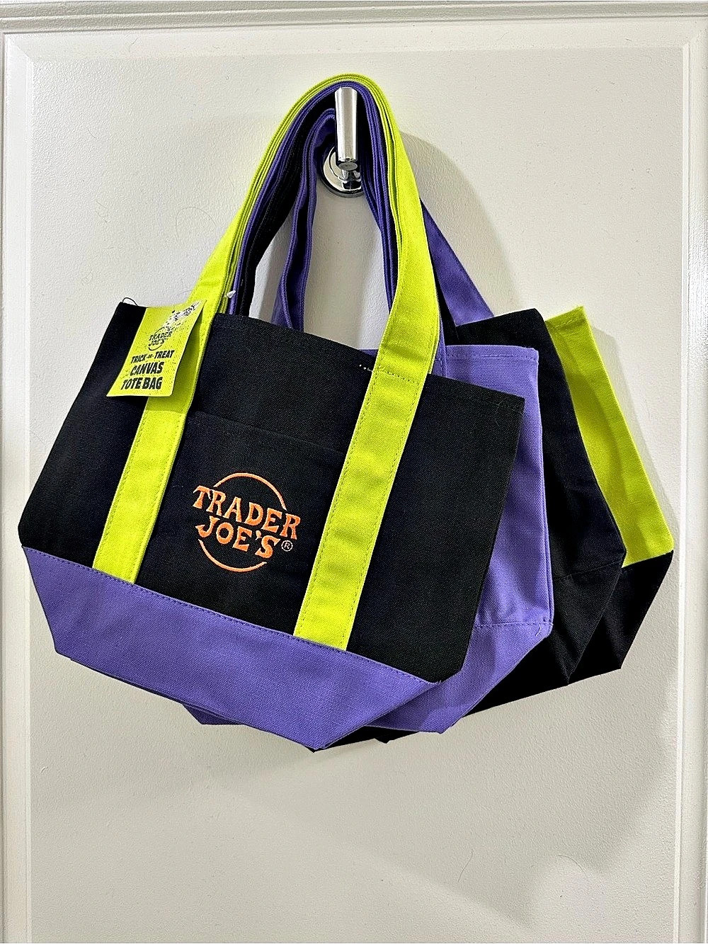 Trader Joe's Trick-or-Treat Mini Canvas Tote Bag - set of 4 - 2026 version
